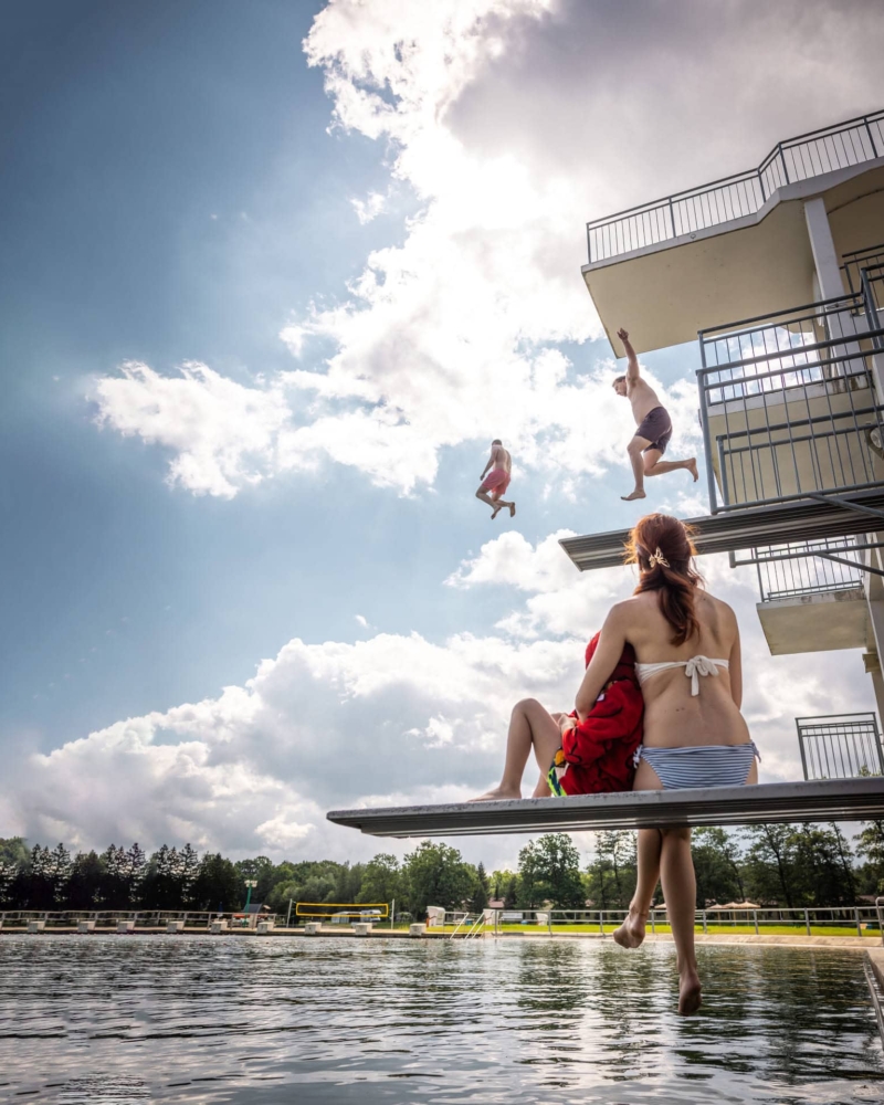 Sprungturm Waldstrandbad in Großschönau