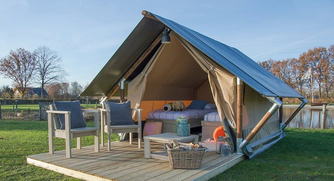 Das Safarizelt zum Mieten im Trixi Park für deinen Campingurlaub